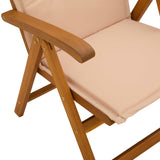 7-Piece Garden Dining Set Natural Solid Acacia Wood 3434502