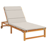 Sunlounger Cushion GEMERT 100% Polyester White 200 x 80 x 3 cm 948561