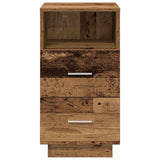 ZNTS Bedside Cabinet with 2 Drawers Old Wood 36x36x68 cm 858592