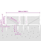 Welded Wire Fence with Spikes 50 x 0.5 m 3353259