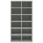 Shoe Rack Concrete Grey 54x34x100.5 cm Engineered Wood 800400