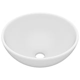 Luxury Bathroom Basin Round Matt White 32.5x14 cm Ceramic 146965
