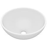 Luxury Bathroom Basin Round Matt White 32.5x14 cm Ceramic 146965