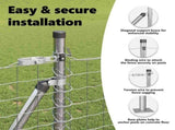 Fence Post with Concrete Base 52 pcs Silver Powder-Coated Steel 3350262