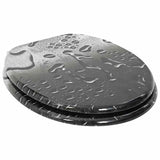 Soft-Close Toilet Seat Grey 44 x 38 cm MDF board 42027182
