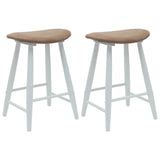 Dining Chairs 2 pcs White 46 x 37 x 63 cm Solid Rubber Wood 42020463