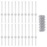 Chainlink Fence with Post 25 x 0.4 m Galvanised Steel Silver 3336301