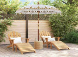 Balinese Parasol Cream 190 x 190 x 260 cm Cotton and Wood 42006454