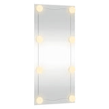 Wall Mirror with LED Lights 30x80 cm Glass Rectangle 3189150