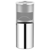 Ashtray Dustbin Hotel 30 L Steel Grey 51089