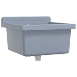Sink Washbasin for Wall Mounting Grey 40x40x24 cm Resin 4002796