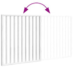 ZNTS Dog Gate Foldable 2 Panels White 160 cm Poplar Wood 352186