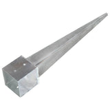 Ground Spikes 2 pcs Silver 14x14x91 cm Galvanised Steel 145427