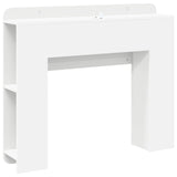 Headboard Cabinet with Storage White Engineered Wood 8001183