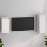 TV Cabinets 2 pcs White Solid Wood Pine 3100155