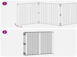 Dog Gate 8 pcs Black 80 x 80 cm Galvanised Steel 892008