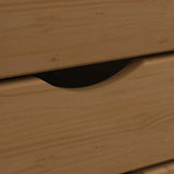 Rolling Cabinet with Drawers MOSS Honey Brown Solid Wood Pine 355894