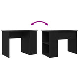 Desk Black Oak 100x55x75 cm Engineered Wood 862434