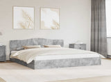 Storage Bed Concrete Grey 180 x 200 cm Engineered Wood 3413071