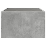 ZNTS Coffee Table with Infinity LED Concrete Grey 70x50x30 cm 847612