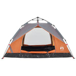 Camping Tent Dome 3-Person Grey and Orange Quick Release 4004195