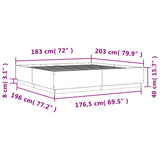 Bed Frame without Mattress Sonoma Oak 180x200 cm Super King 3209683