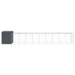 Dog House with Run Anthracite 214x1069x181 cm Galvanised Steel 3189135