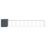 Dog House with Run Anthracite 214x1069x181 cm Galvanised Steel 3189135