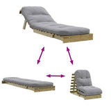 Futon Sofa Bed with Mattress 60x206x11 cm Impregnated Wood Pine 846750