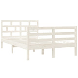 Bed Frame without Mattress White Small Double Solid Wood 3101254