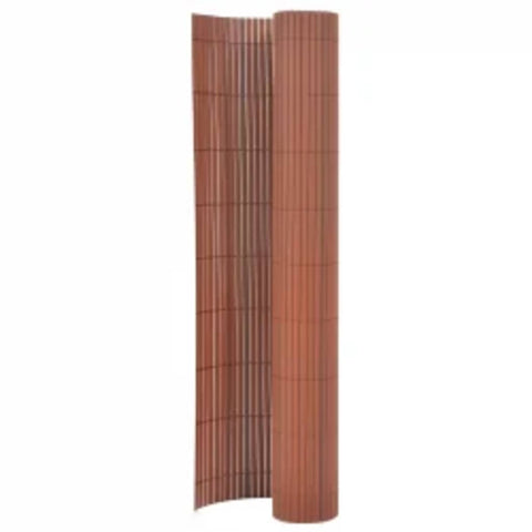 Double-Sided Garden Fence 110x400 cm Brown 317159