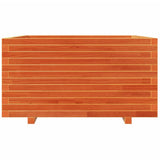 Garden Planter Wax Brown 90x90x49.5 cm Solid Wood Pine 3282536