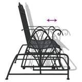 Glider Bench Black Steel Medium Glider Bench Rectangular 318833