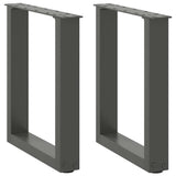 Coffee Table Legs U-Shaped 2 pcs Anthracite 38x cm Steel 4013154