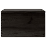 Wooden Box with Lid Black 40x30x23 cm Solid Wood Pine 4017396