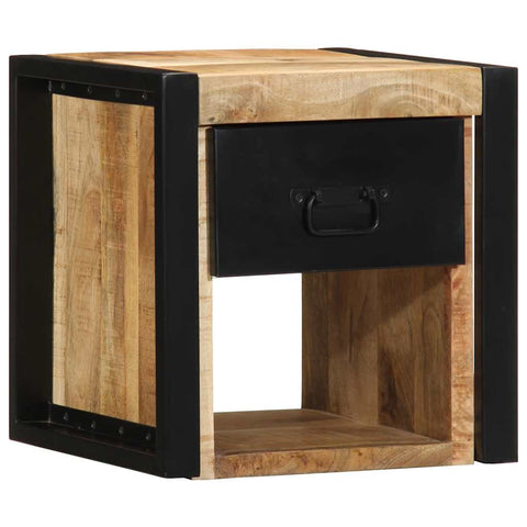 ZNTS Bedside Cabinet 40x35x40 cm Solid Rough Wood Mango 4015949