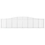 Arched Gabion Baskets 7 pcs 400x30x80/100 cm Galvanised Iron 3145818