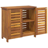 Garden Cabinet Natural 75 x 35 x 70cm Solid Acacia Wood 42001370