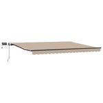 Retractable Awning Manual Beige 400 x 300 cm Fabric 3330612