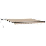 Retractable Awning Manual Beige 400 x 300 cm Fabric 3330612