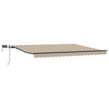 Retractable Awning Beige 400 x 300 cm Fabric 3330612