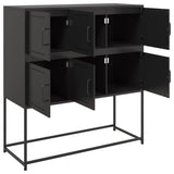 Sideboard Black 100.5x39x107 cm Steel 846596