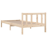 Bed Frame without Mattress Solid Wood Small Single 810042