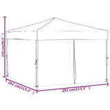 Folding Party Tent with Sidewalls Blue 3x3 m 93528