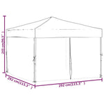 ZNTS Folding Party Tent with Sidewalls Blue 3x3 m 93528