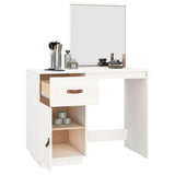 Dressing Table White 95x50x134 cm Solid Wood Pine 820088