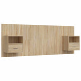 Bed Headboard with Cabinets Sonoma Oak Engineered Wood 3115694