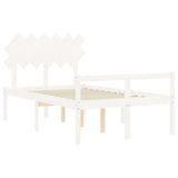 Senior Bed without Mattress White Small Double Solid Wood 3195517