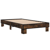 Bed Frame without Mattress Smoked Oak 75x190 cm Small Single 845879