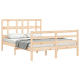 Bed Frame without Mattress Double Solid Wood 3194806